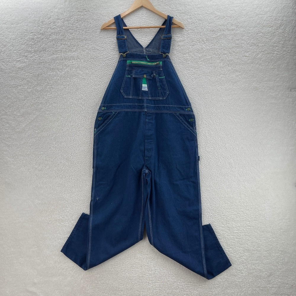 Vintage Liberty Overalls Mens 43x31* Blue Denim Bibs Workwear Farm Outdoor Chore